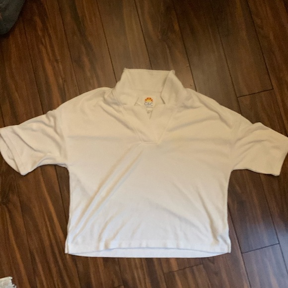 Cropped terry polo - Picture 1 of 4